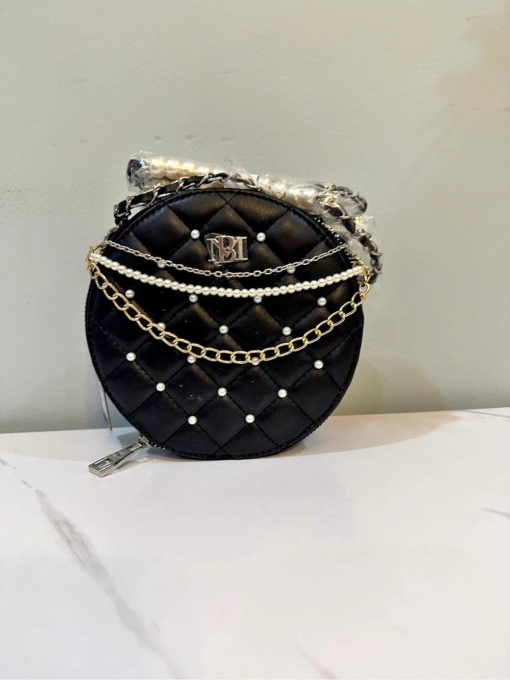 Betsey Johnson Quilted Crossbody Bag in Black NWT